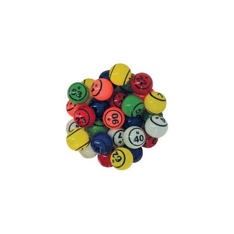 Pack 90 balles de loto PING PONG multicolores légères numérotées X 2